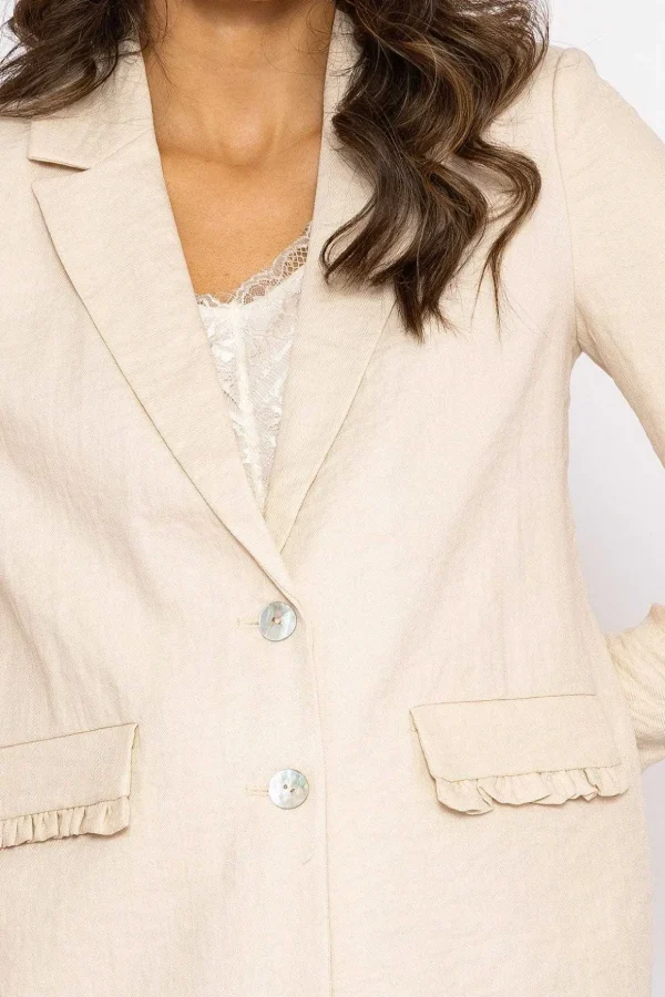 Simana Classic Blazer In Cream