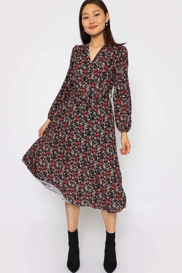 Sinead Midi Dress In Black