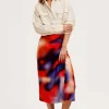 Skittle Midi Skirt In Multi Print