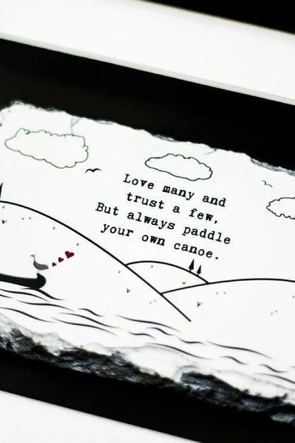 Slatecraft Art - Paddle Your Own Canoe