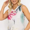 Sleeveless Top In Multi Print