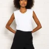 Sleeveless T-Shirt In White