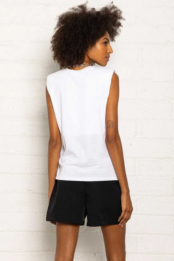 Sleeveless T-Shirt In White
