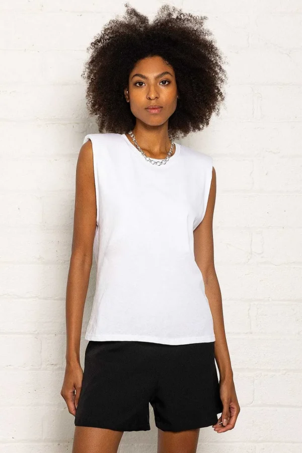 Sleeveless T-Shirt In White