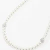 Sliver Tone Pearl Necklace