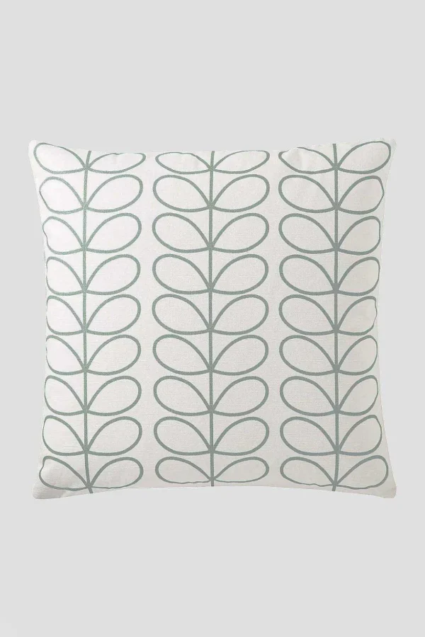 Small Linear Stem Duck Egg 50X50Cm Cushion