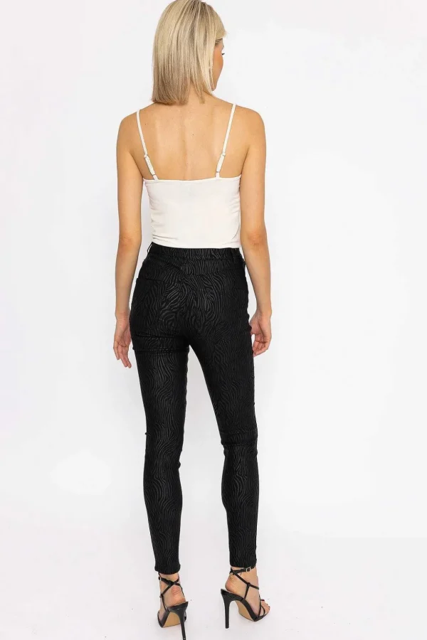 Sophia Skinny Coated Pants In Black 30\\