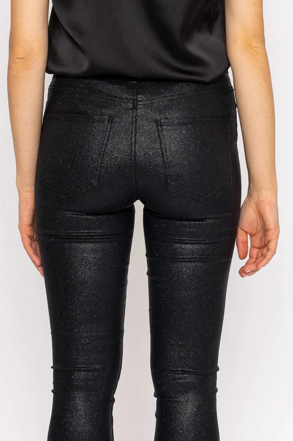 Sophia Skinny Glitter Pants In Black 32\\