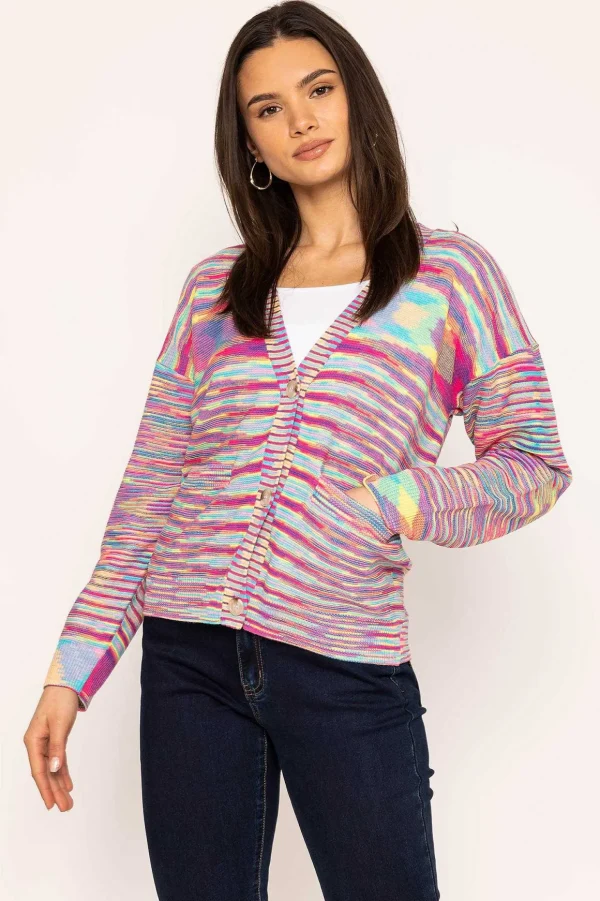 Space Dye Cardigan In Multi