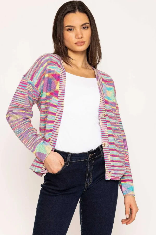 Space Dye Cardigan In Multi