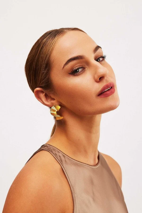 Spiral Gold Hoops