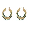 Spiral Green Earrings