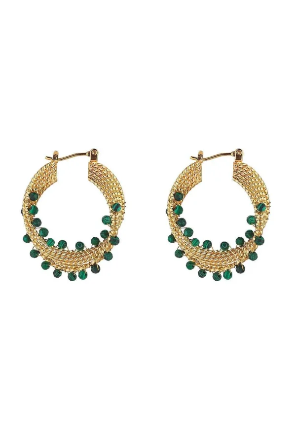 Spiral Green Earrings