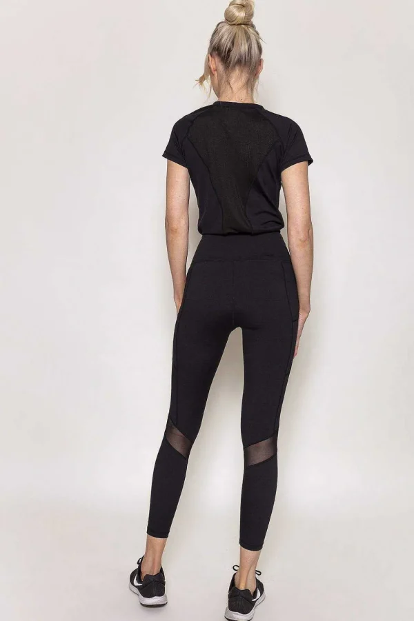 Sports Leggings With Deep Side Pockets In Black