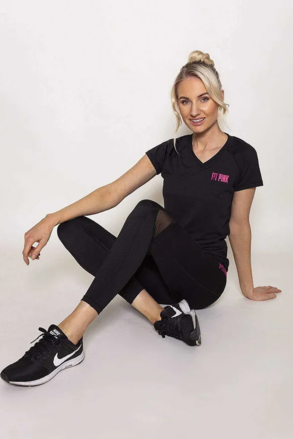 Sports Leggings With Deep Side Pockets In Black