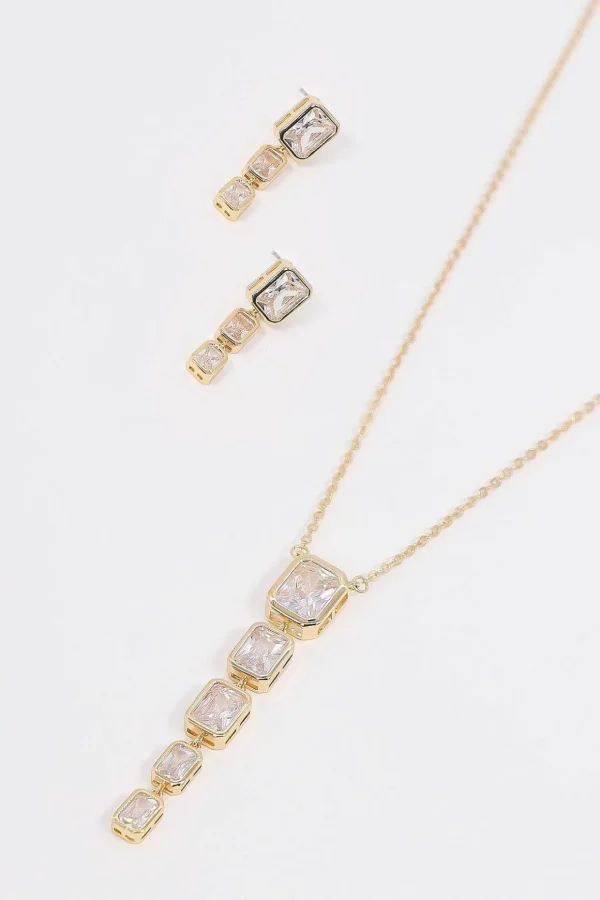 Square Drop Necklace