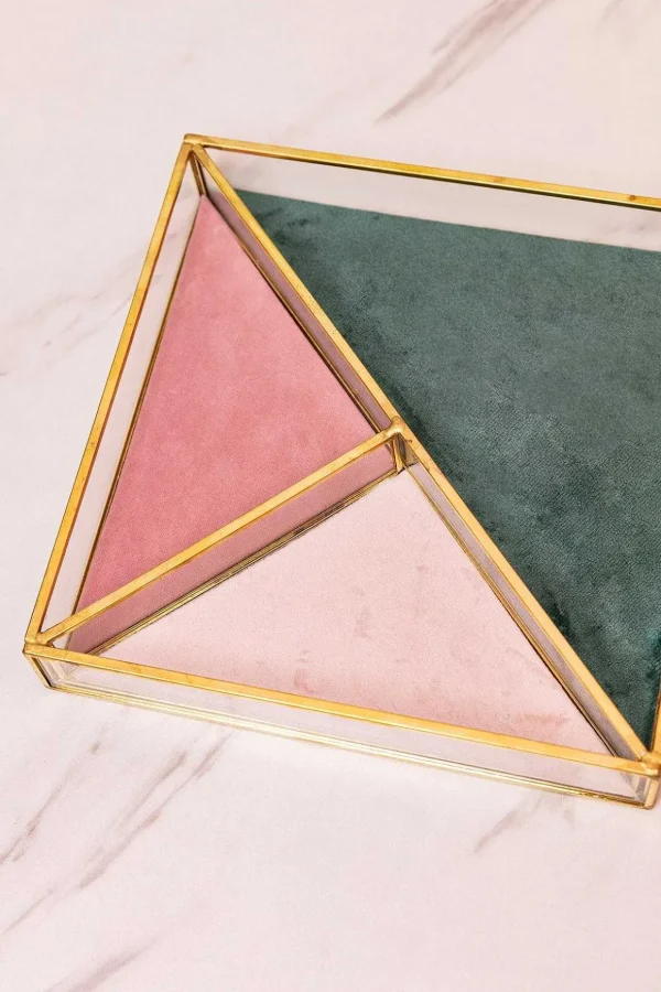 Square Glass Jewellery Tray