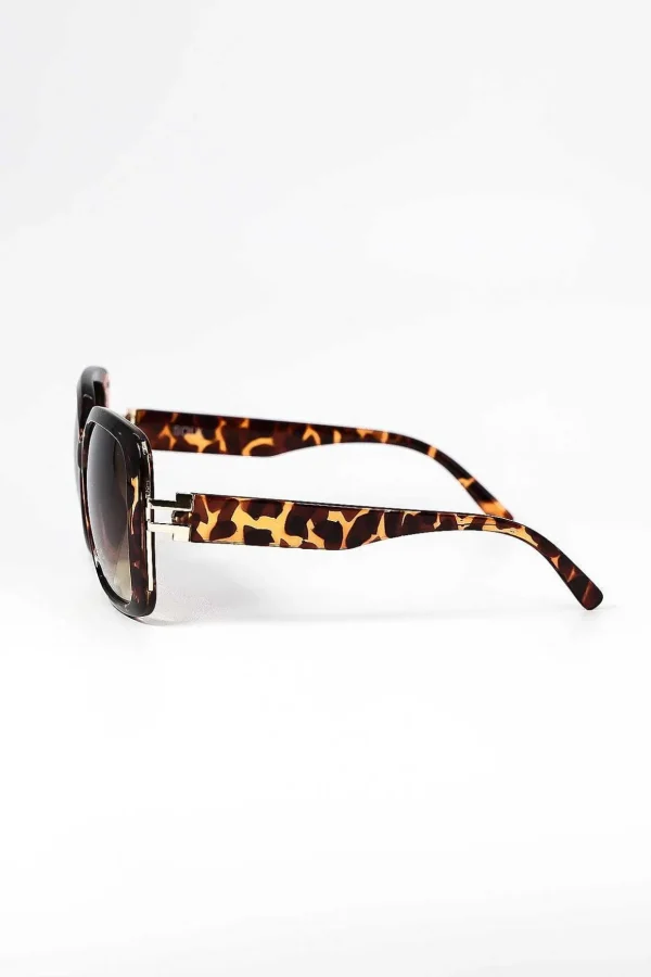 Square Sunglasses In Brown