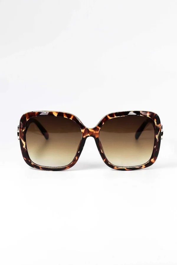 Square Sunglasses In Brown