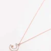 Star And Moon Necklace In Rose Gold