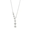 Star Drop Silver Necklace