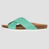 Stina Leather Sandals In Green