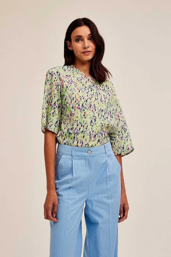 Storm Blouse In Green Print