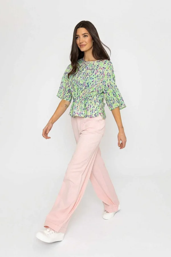 Storm Blouse In Green Print