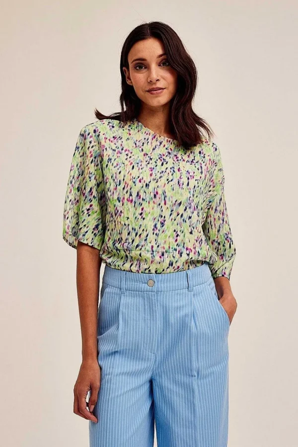 Storm Blouse In Green Print