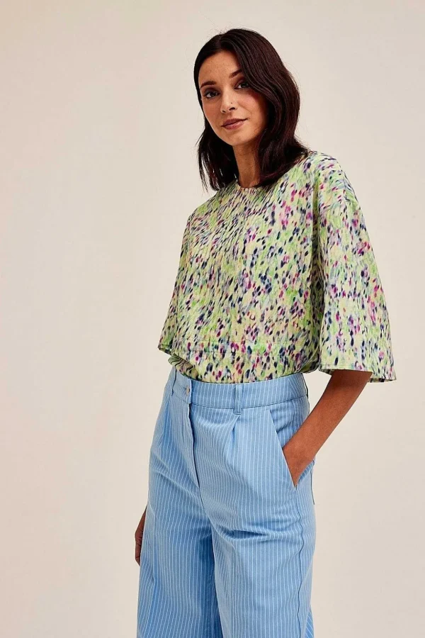 Storm Blouse In Green Print