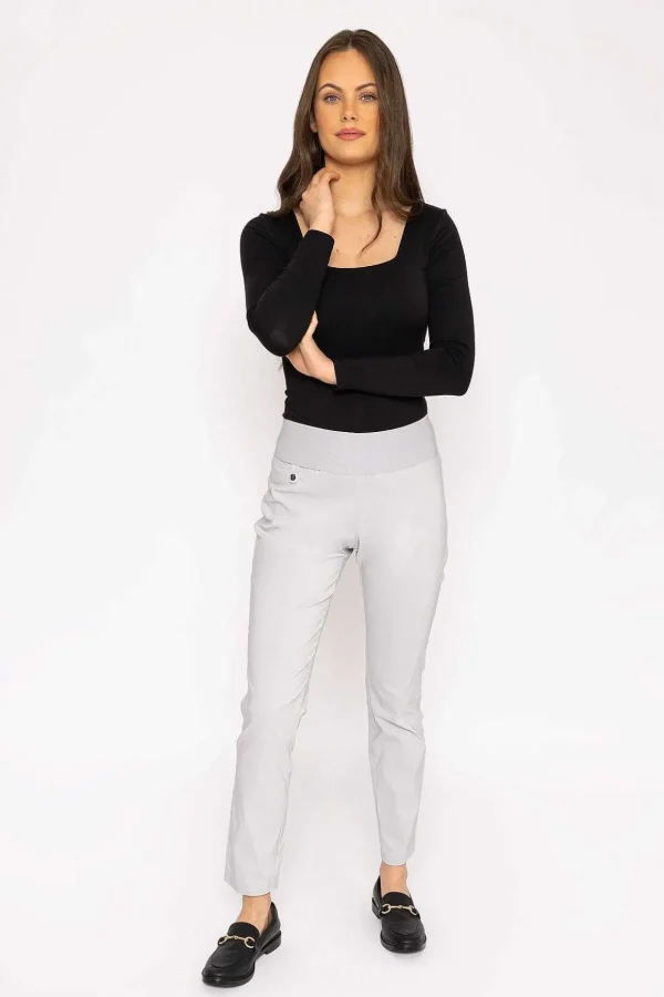 Straight Leg Bengaline Pant In Grey