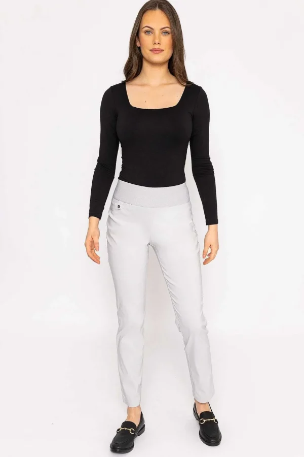 Straight Leg Bengaline Pant In Grey