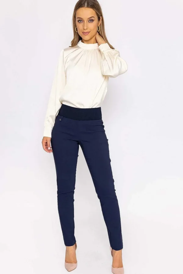 Straight Leg Bengaline Pant In Navy