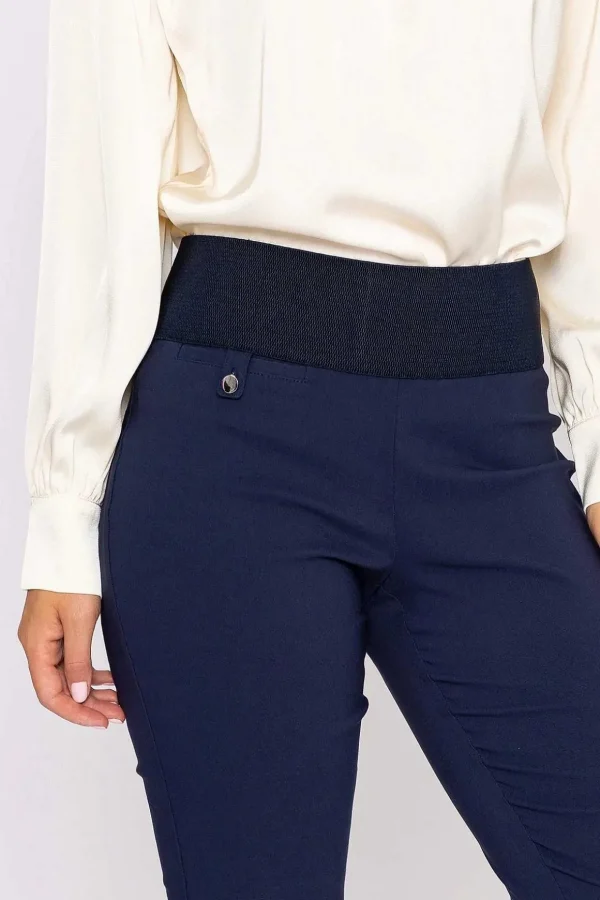 Straight Leg Bengaline Pant In Navy