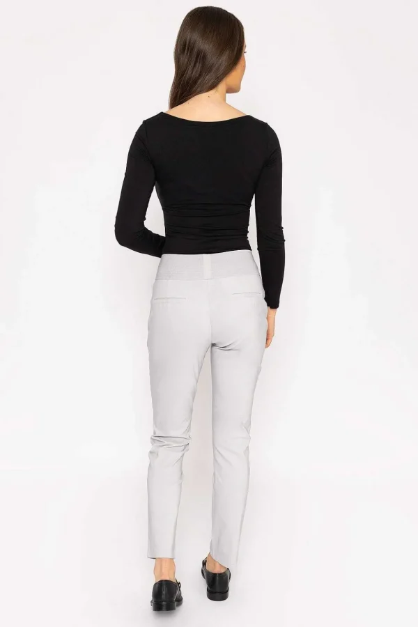 Straight Leg Bengaline Pant In Grey
