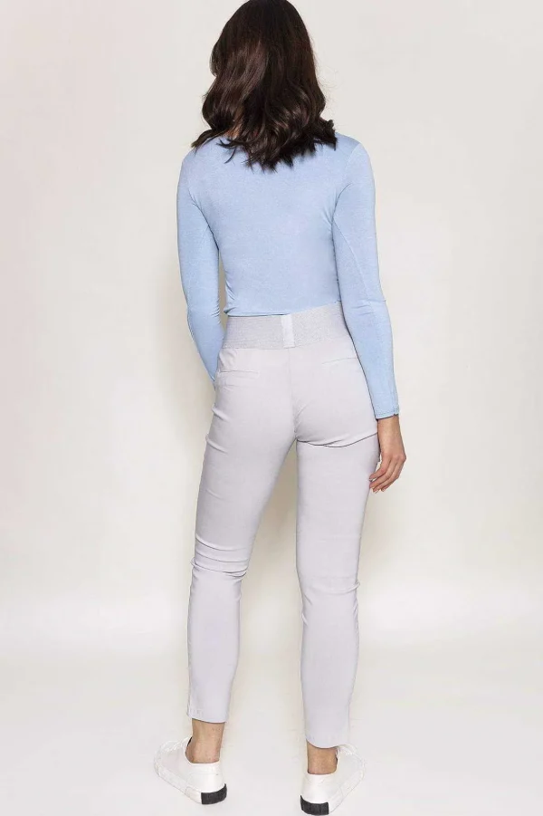Straight Leg Bengaline Pant In Grey