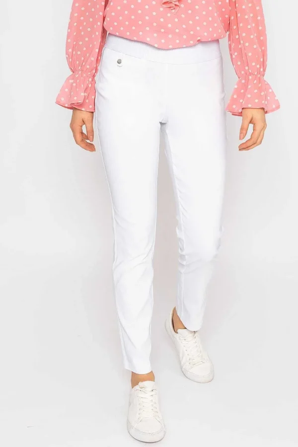 Straight Leg Bengaline Pant In White