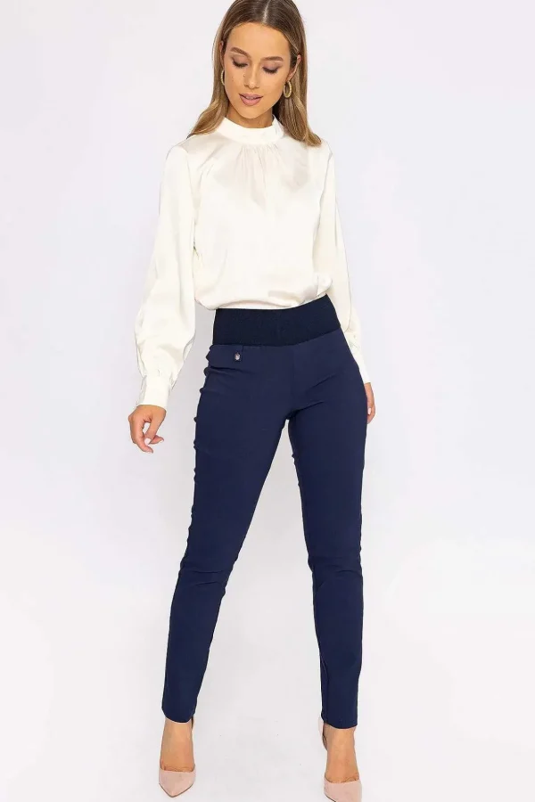 Straight Leg Bengaline Pant In Navy