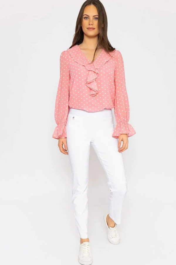 Straight Leg Bengaline Pant In White