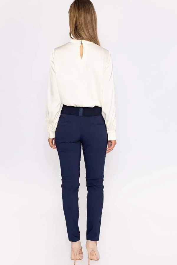 Straight Leg Bengaline Pant In Navy