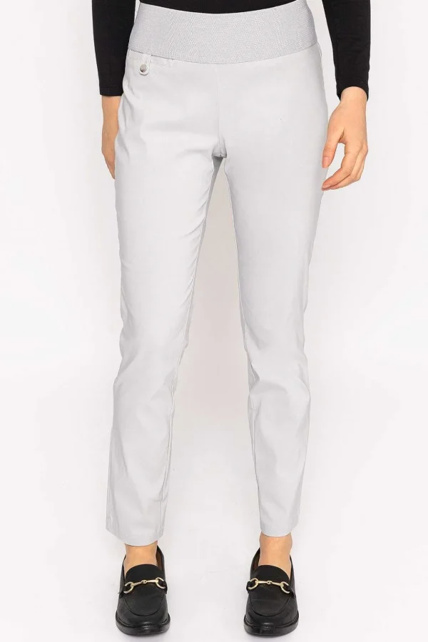 Straight Leg Bengaline Pant In Grey