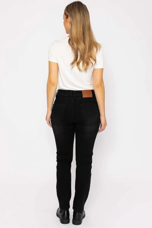 Straight Leg Jeans In Black