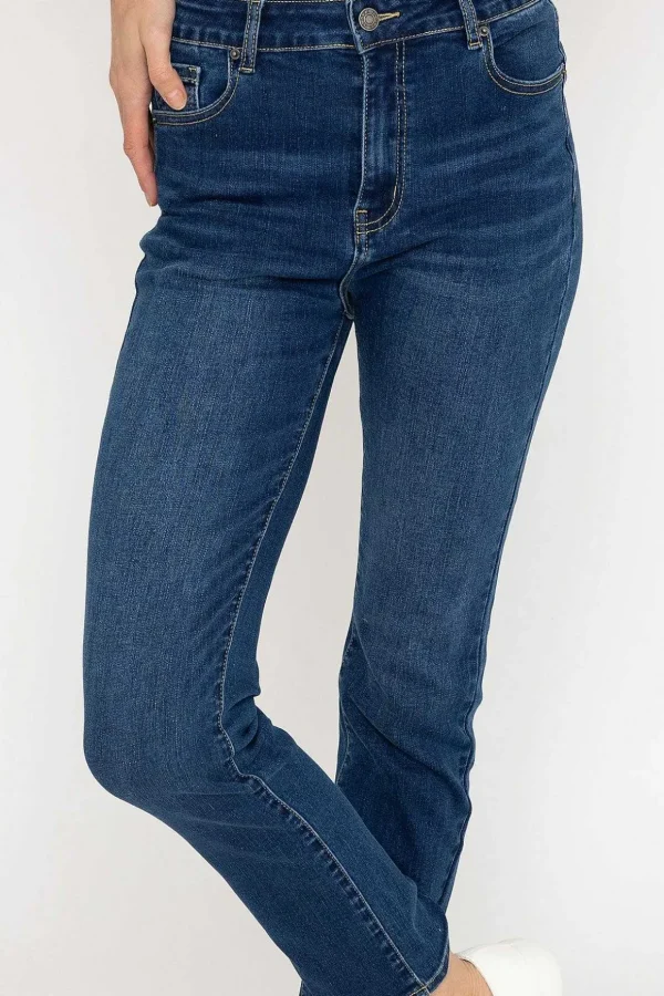 Straight Leg Jeans In Indigo