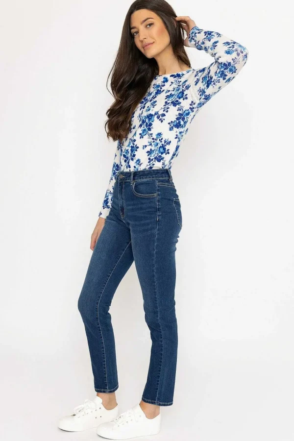 Straight Leg Jeans In Indigo