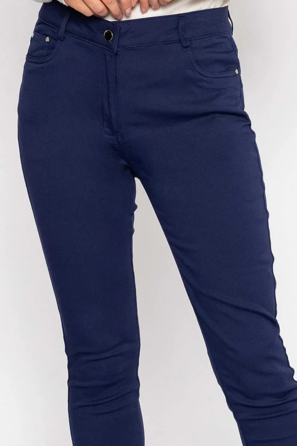 Strech Trousers In Navy