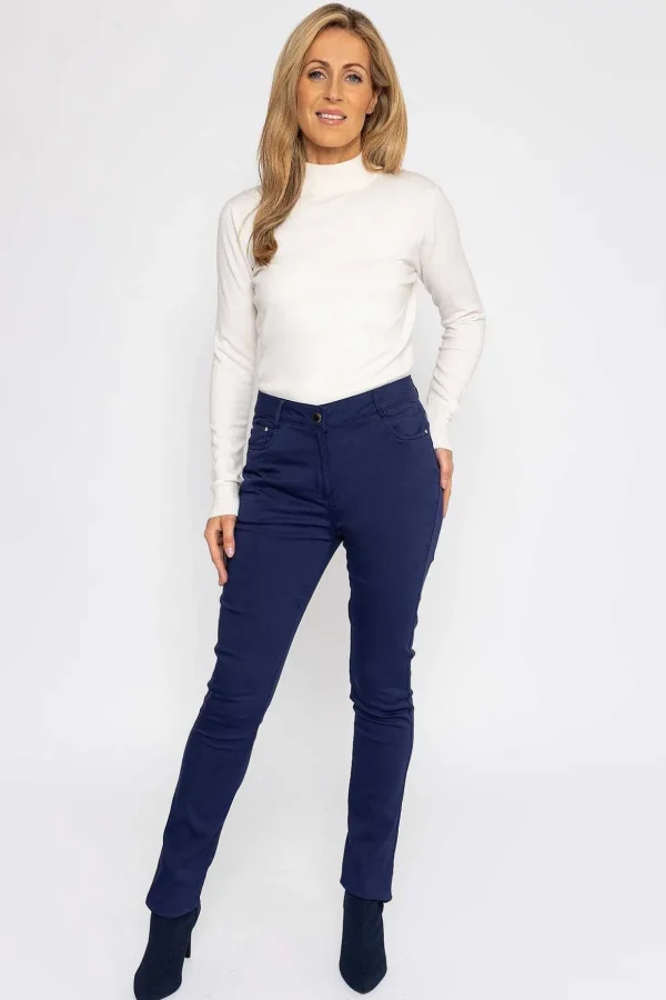 Strech Trousers In Navy
