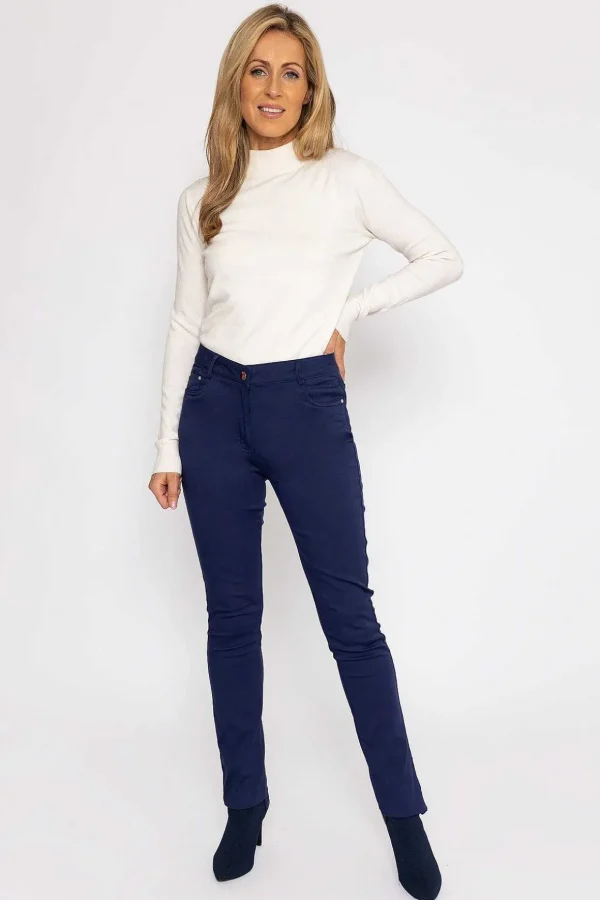 Strech Trousers In Navy