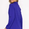 Stretch Twill Blazer In Purple