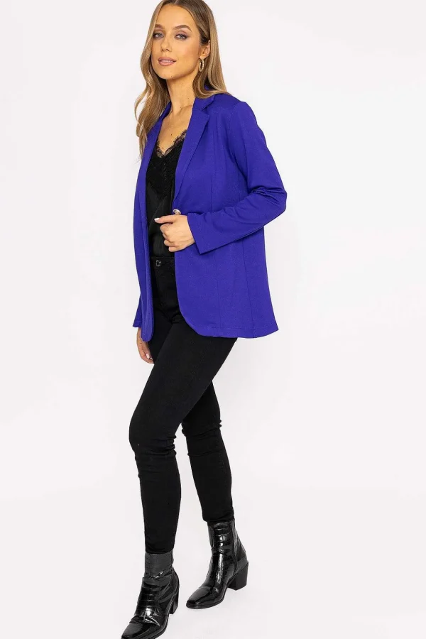 Stretch Twill Blazer In Purple
