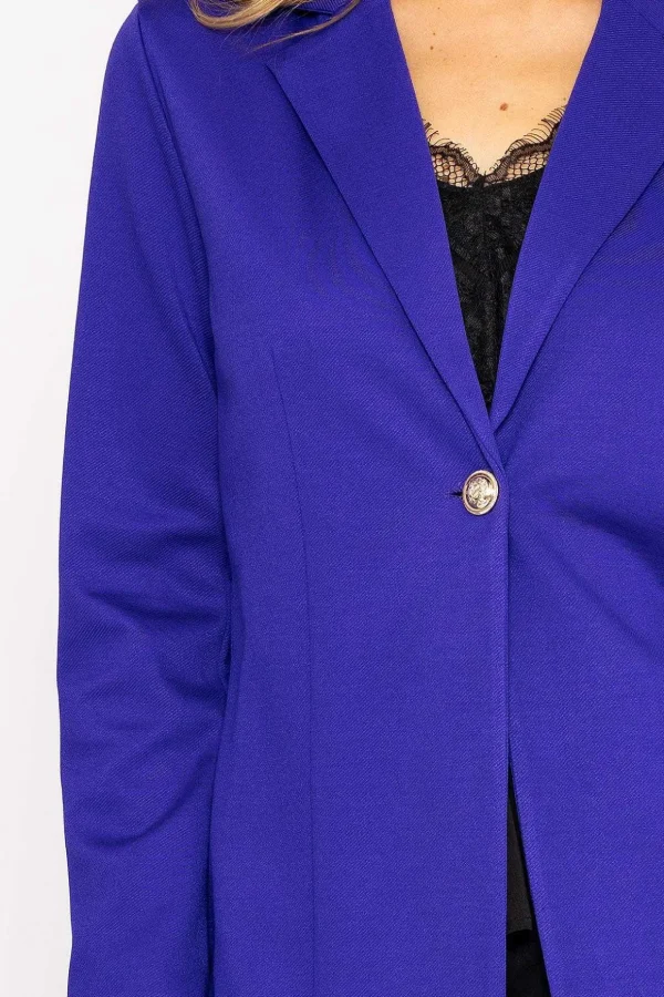 Stretch Twill Blazer In Purple